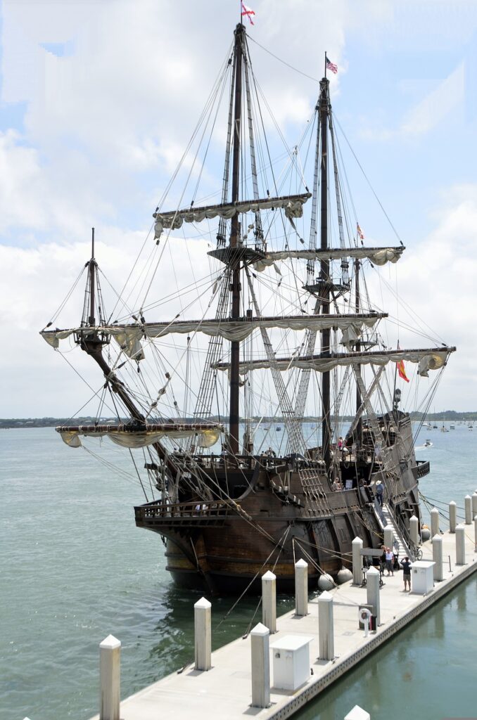 galleon, ship, moored-1572636.jpg